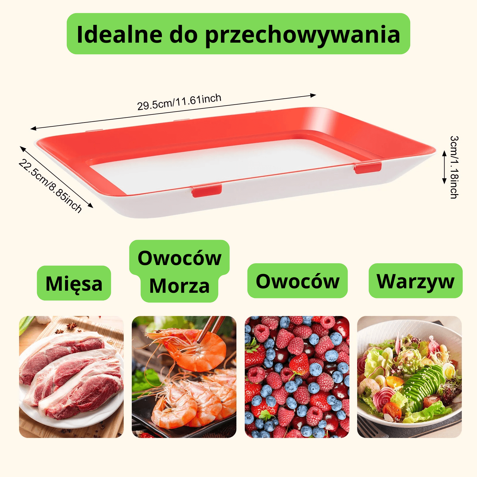 Wydłużająca świeżość produktów - Tacka SmartSeal
