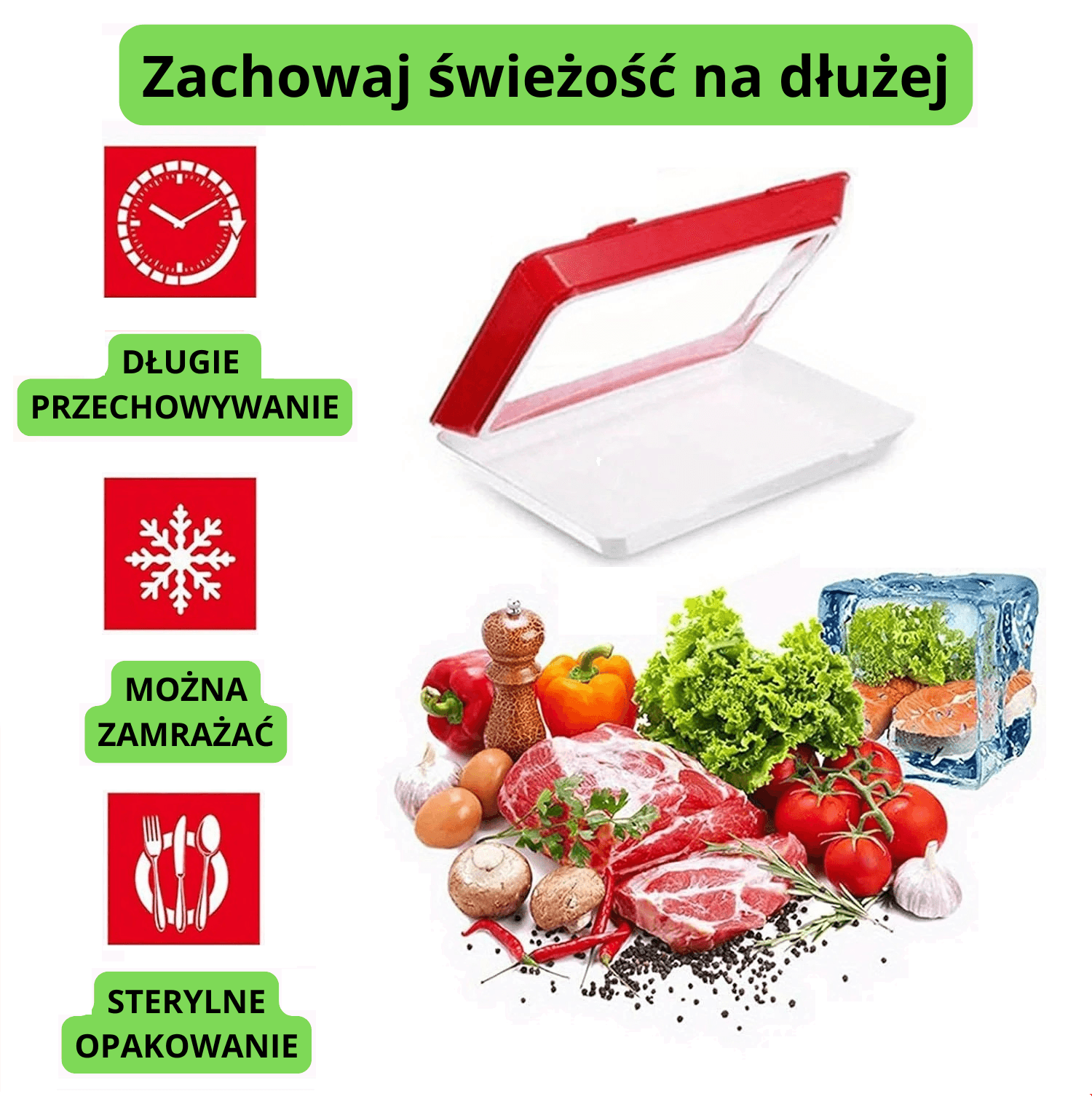 Wydłużająca świeżość produktów - Tacka SmartSeal